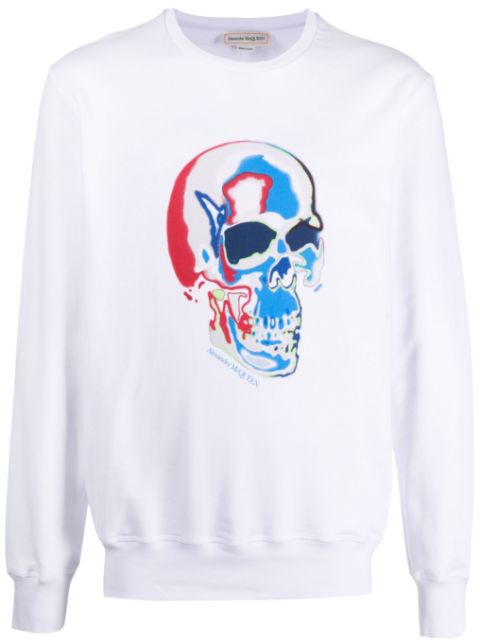 Alexander McQueen skull-print cotton sweatshirt Men