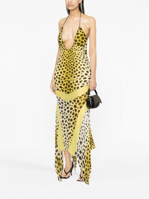 The Attico Maxikleid Mit Leoparden Print Farfetch