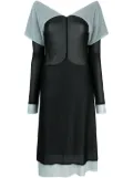 Kiko Kostadinov Mora layered midi dress - Black
