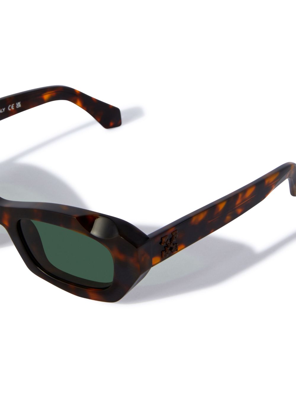 Shop Off-white Venezia Tortoiseshell Rectangle Sunglasses In Brown