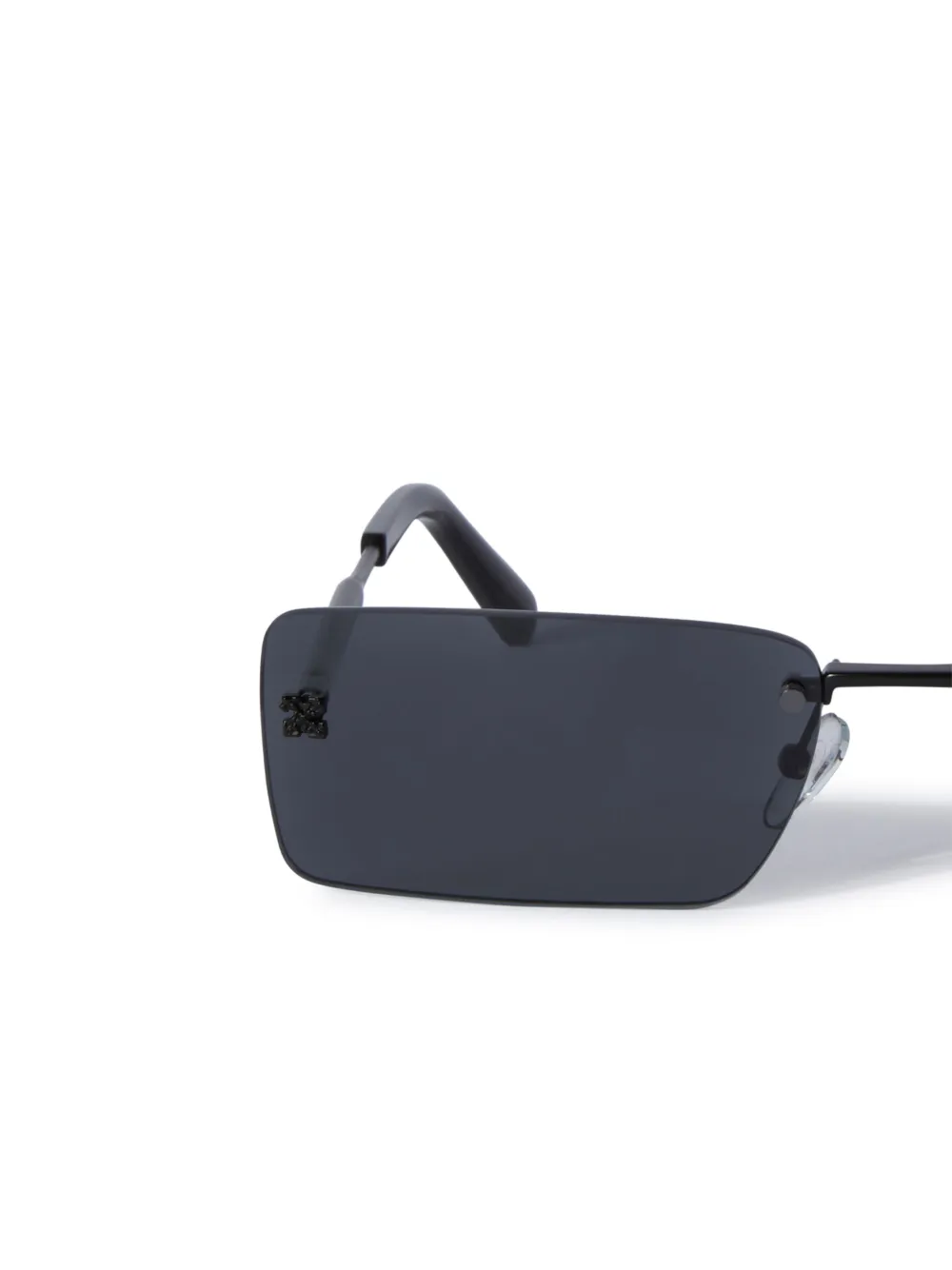 Off-White Eyewear Zonnebril met rechthoekig montuur Zwart