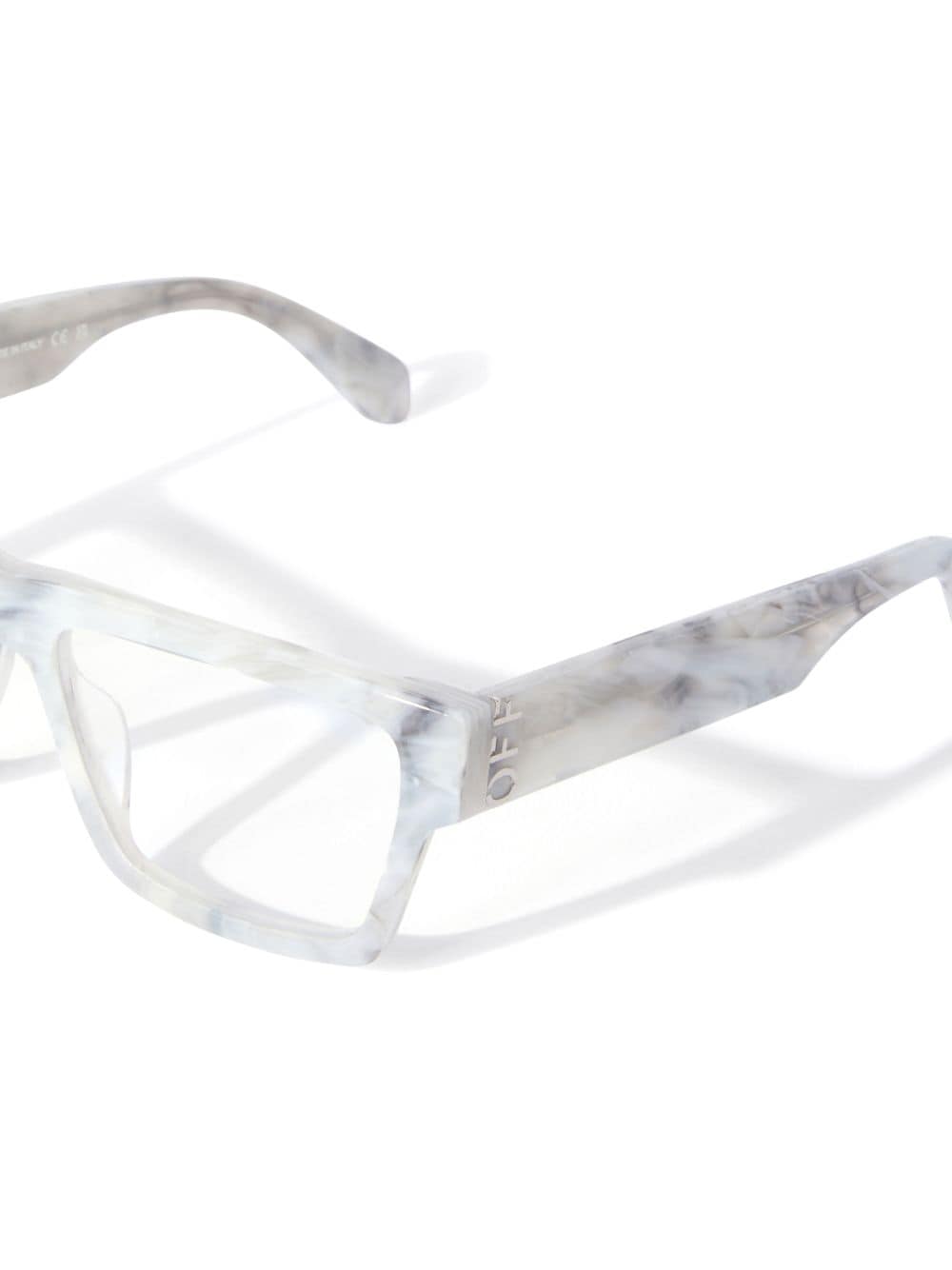 Shop Off-white Marbled Square-frame Optical Glasses In Neutrals