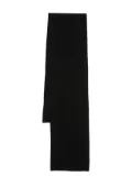 Versace intarsia-knit logo wool scarf - Black