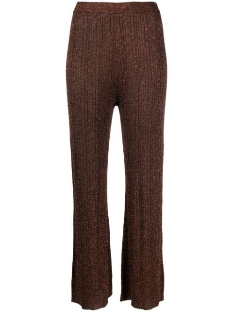AERON Shale metallic-knit trousers