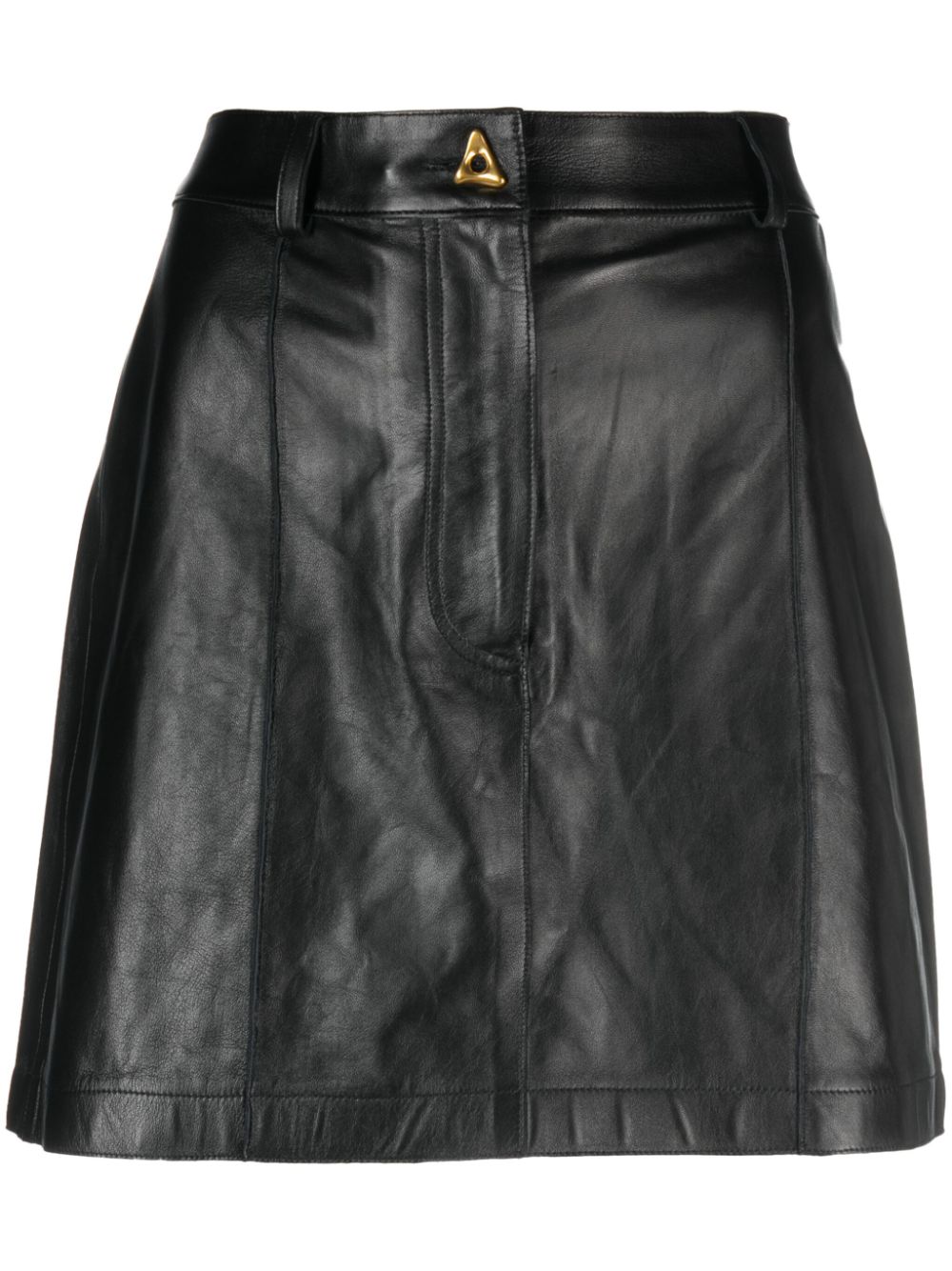 AERON Rudens leather miniskirt - Black