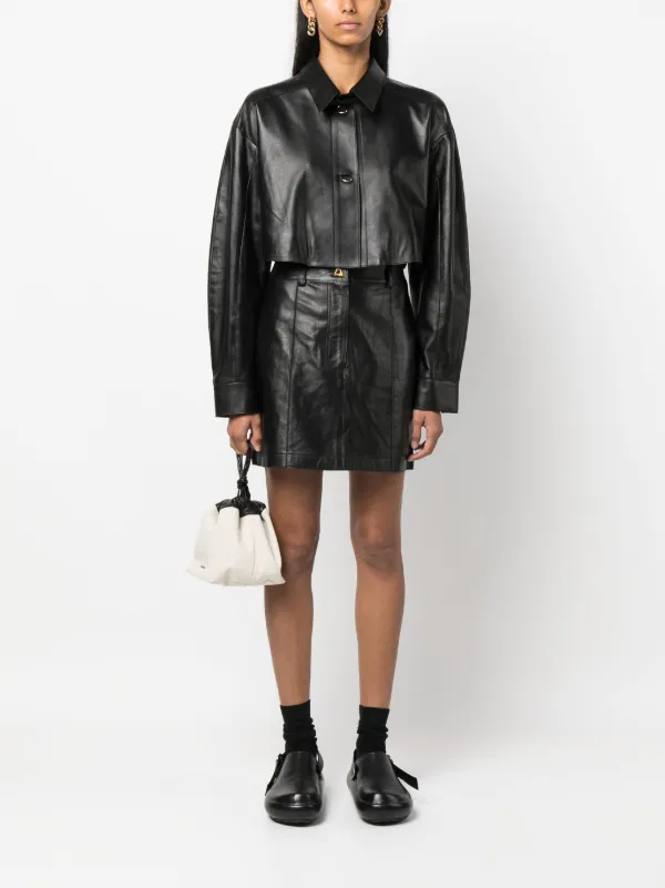 ミニスカート Aeron Rudens - Leather Mini Skirt AERON Rudens Leather Miniskirt | Black | FARFETCH UZ