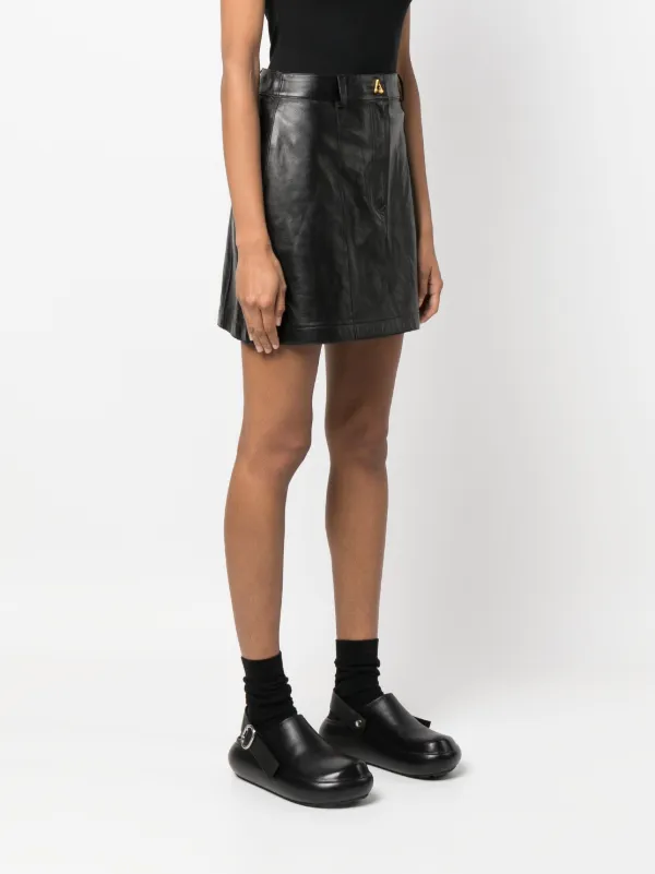 ミニスカート Aeron Rudens - Leather Mini Skirt AERON Rudens Leather Miniskirt | Black | FARFETCH