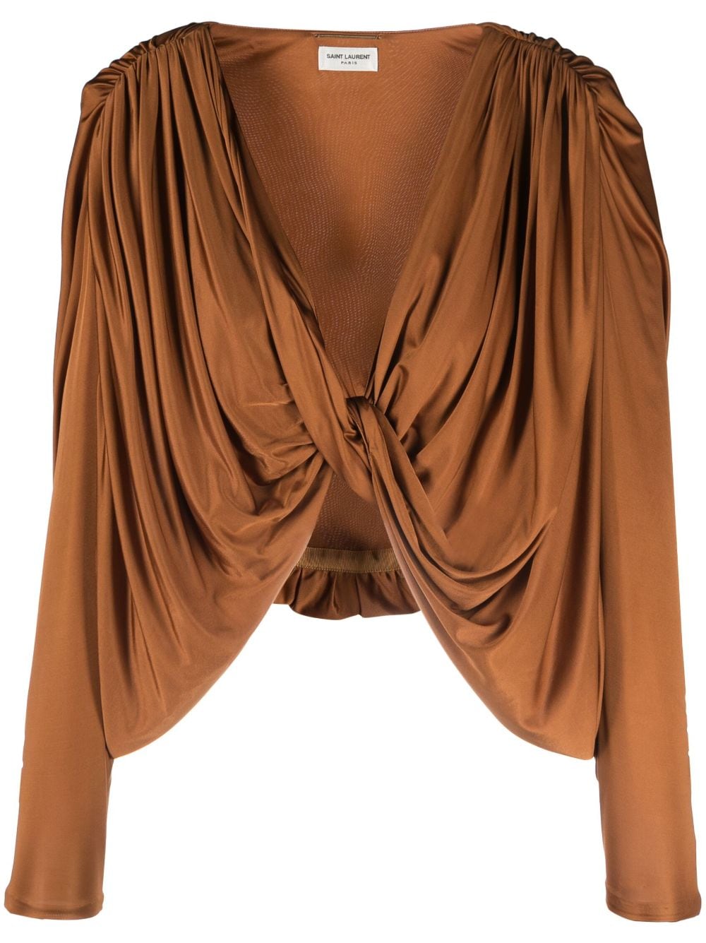 twist-detail draped top