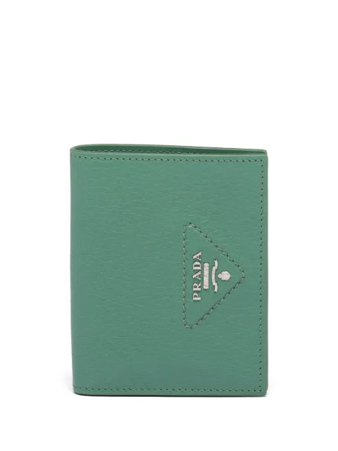 Prada small logo-plaque leather wallet