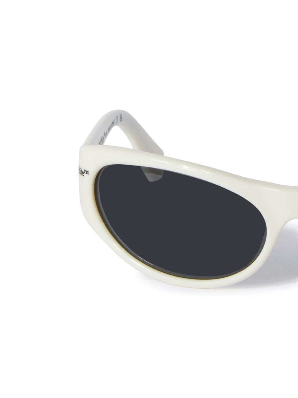 Off-White Napoli zonnebril met rond montuur Beige