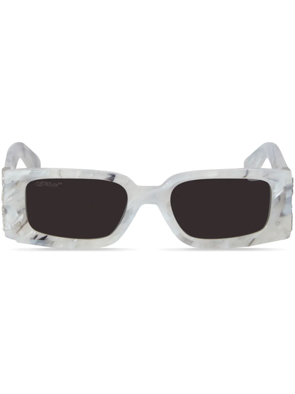 Off-white Roma Rectangle-frame Sunglasses In Grey