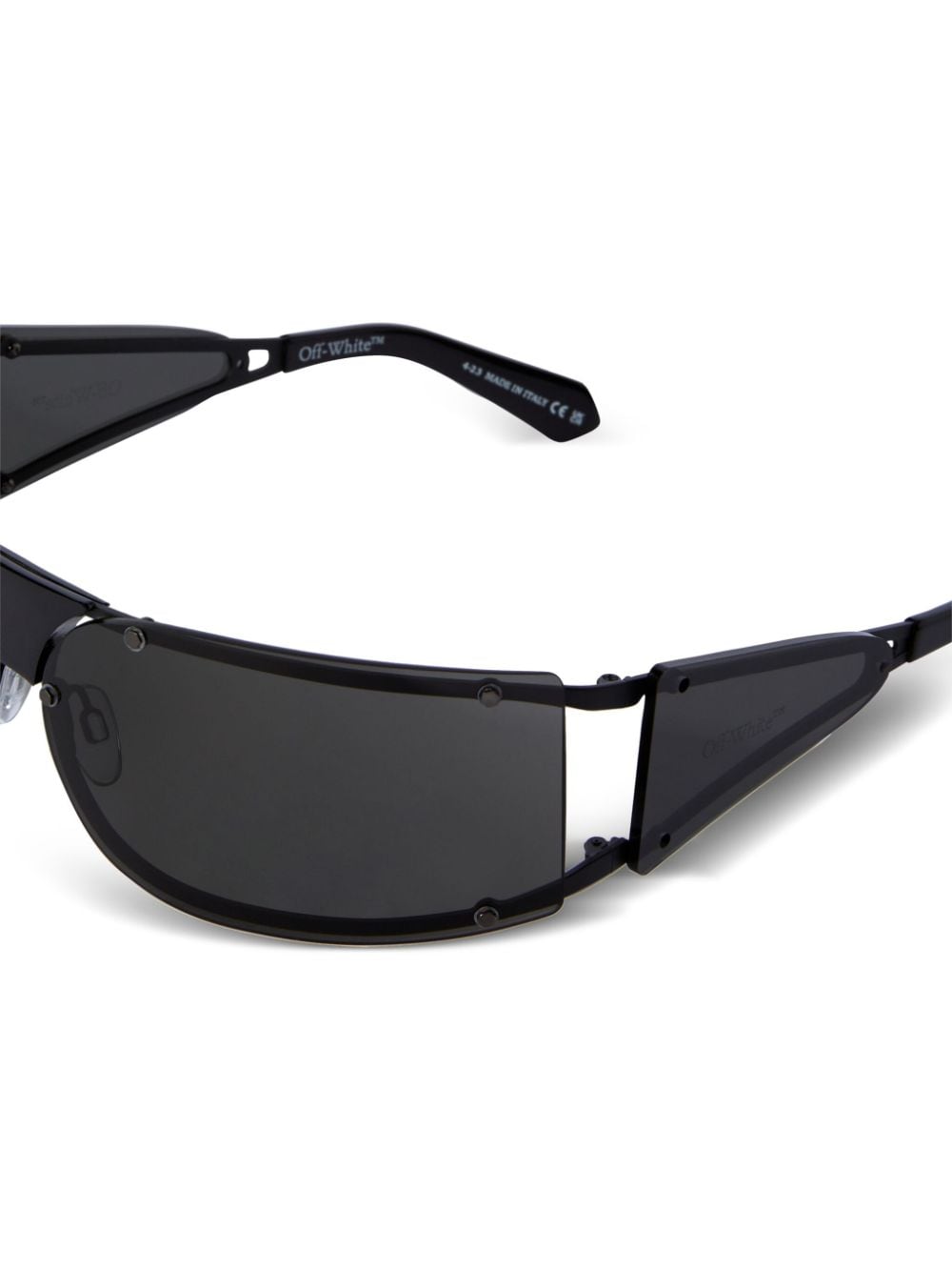 Off-White Kenema zonnebril met oversized montuur Zwart