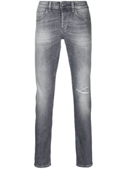 DONDUP stonewashed organic-cotton blend jeans