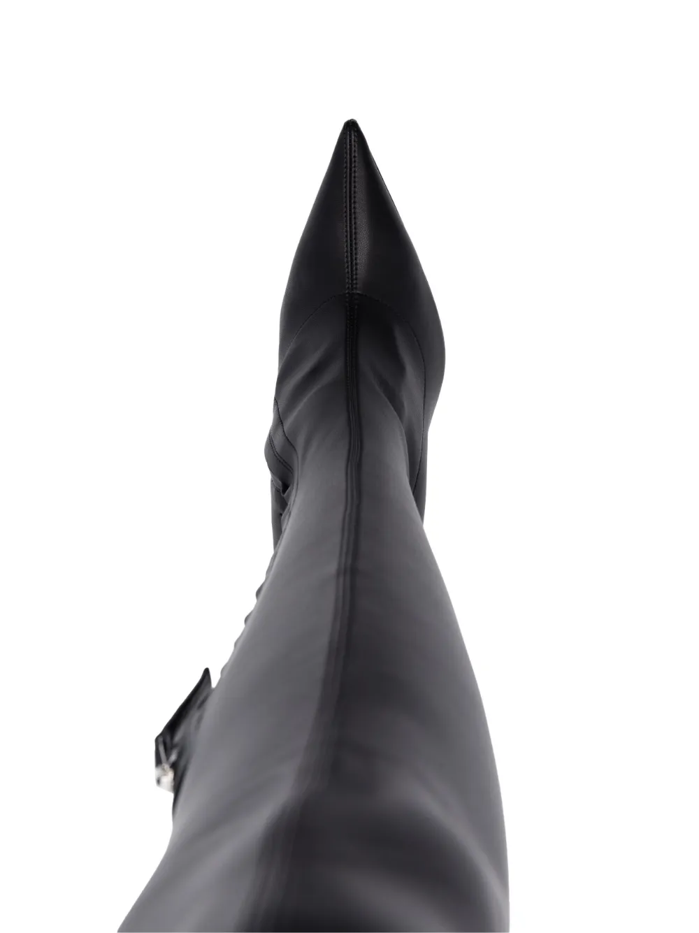 Attico Cheope 110mm Leather Above-knee Boots In Black