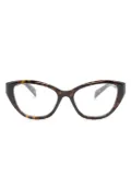 Prada Eyewear cat-eye frame glasses - Brown