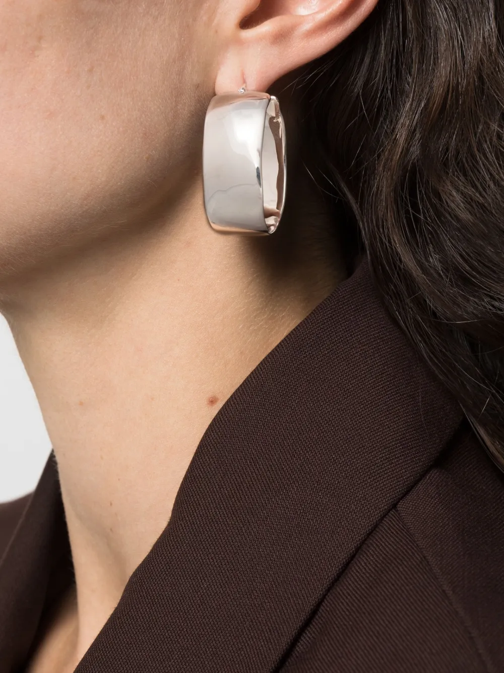 Jil Sander Chunky oorringen - Zilver
