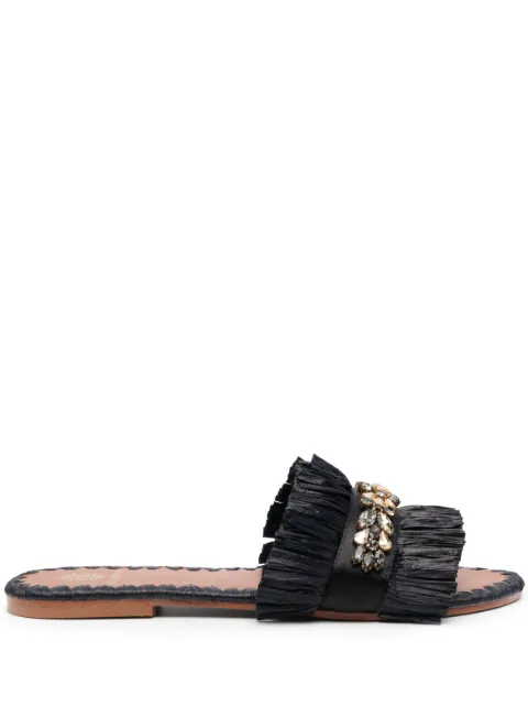 DE SIENA SHOES Semira bead-embellished flat slides