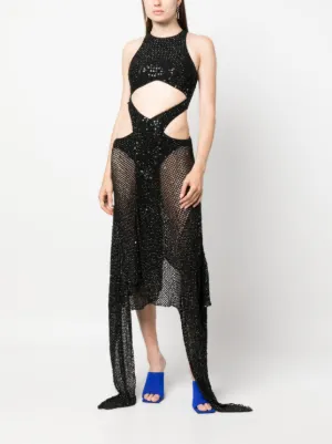 オールインワン・サロペット THE ATTICO Women Dresses 242WCO11 V053 100 BLACK Black long dress for Women | THE ATTICO®