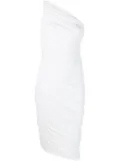 Norma Kamali one-shoulder draped dress - White