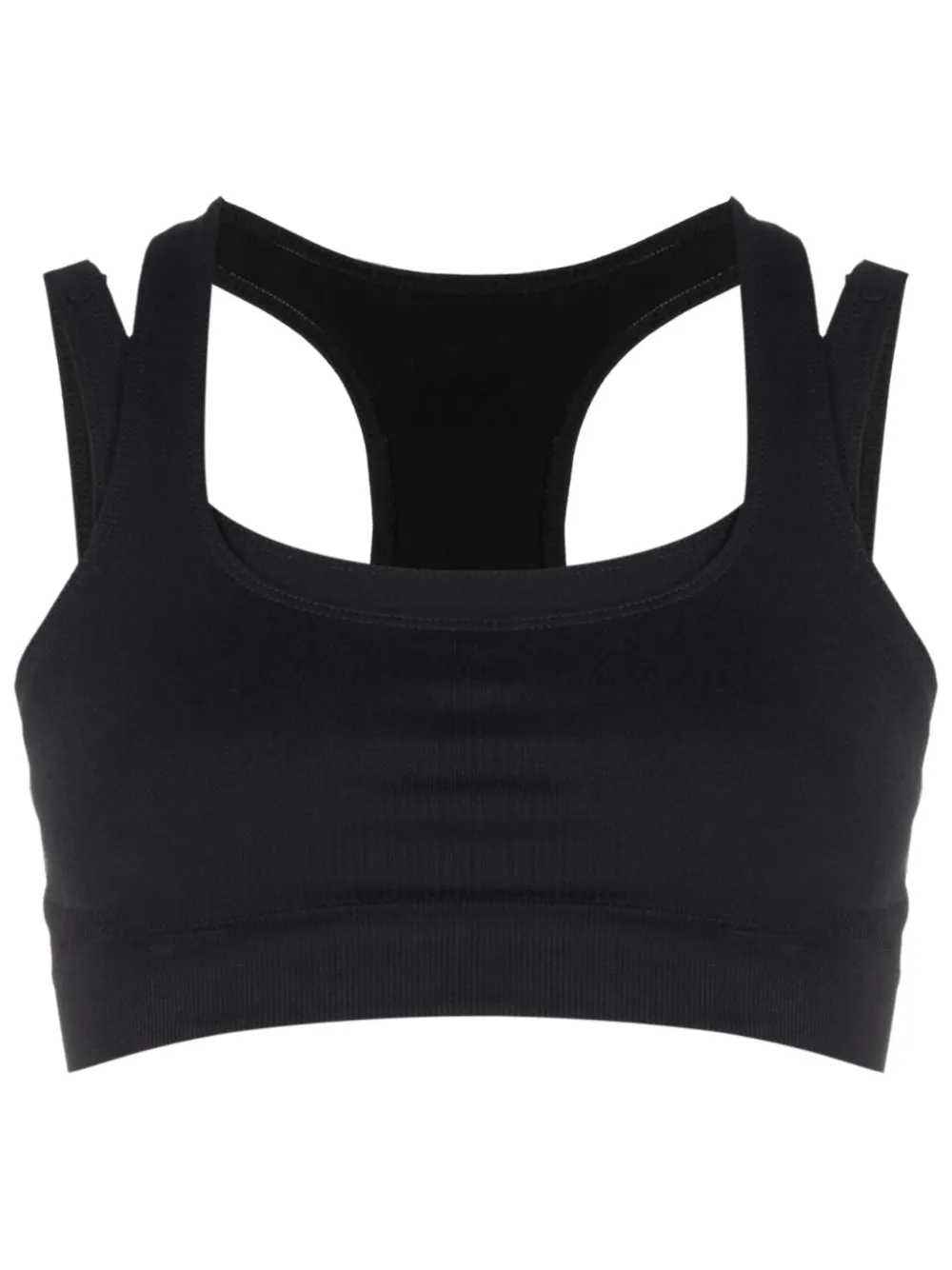 Track & Field Top com recortes vazados | Preto | Image 1