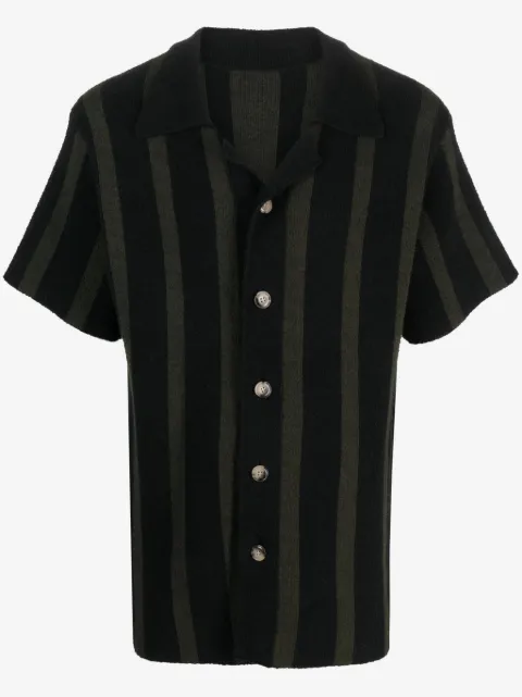 Nanushka Almar striped terry-cloth shirt