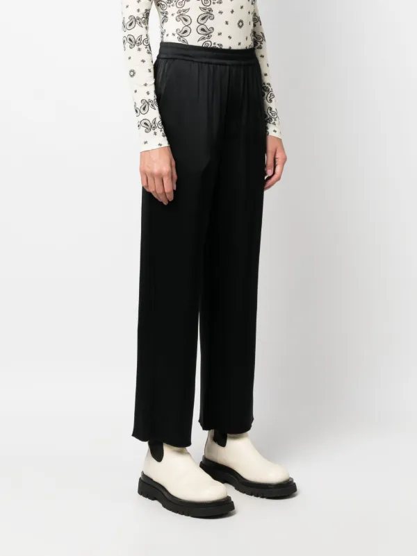 【送料&関税込】Nanushka Elasticated-waist Straight Leg Crop Nanushka elasticated-waist Cropped Trousers | Black | FARFETCH