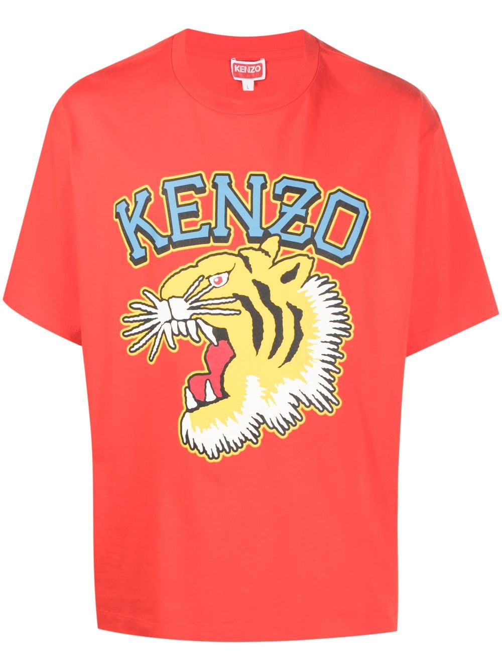 Shop Kenzo Logo-print Cotton T-shirt In Red