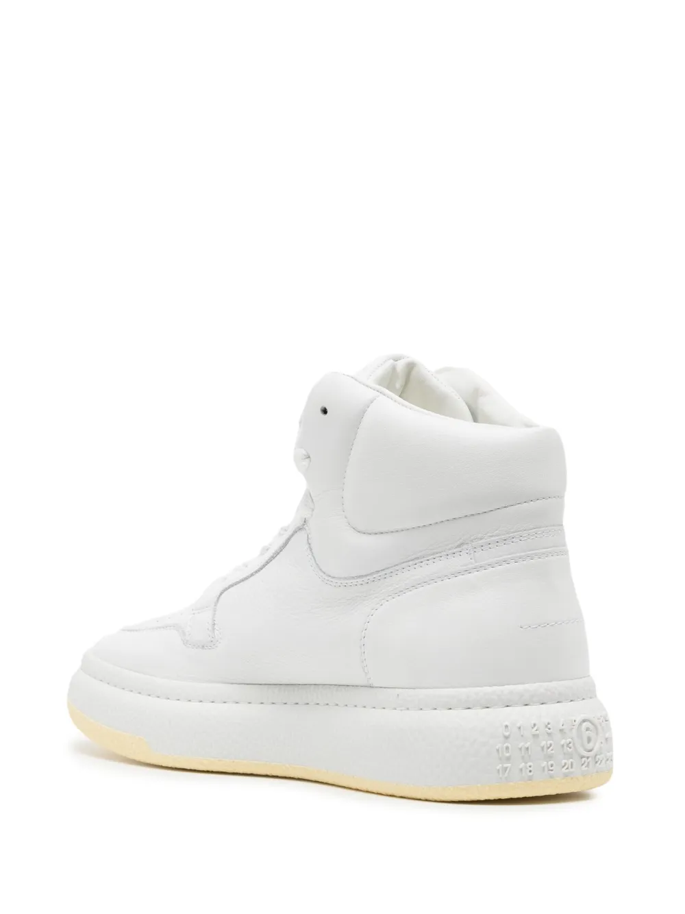 MM6 Maison Margiela square-toe leather high-top sneakers Men