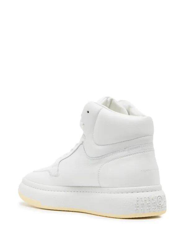 Nike white leather high hot sale tops