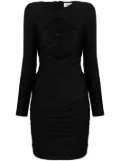 Self-Portrait ruched cut-out minidress - Black