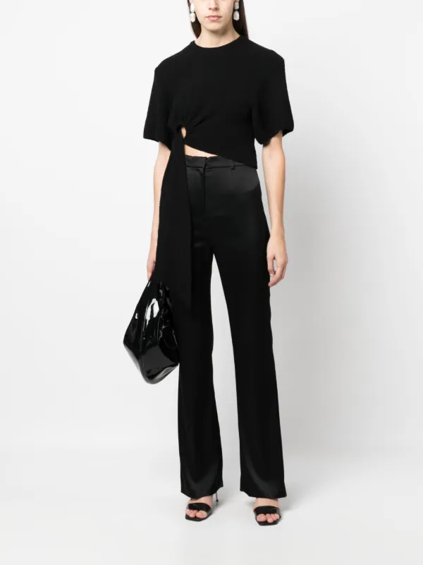 【送料&関税込】Nanushka Flared Trousers NW24RSPA00367CORNELIE_GREEN_MA