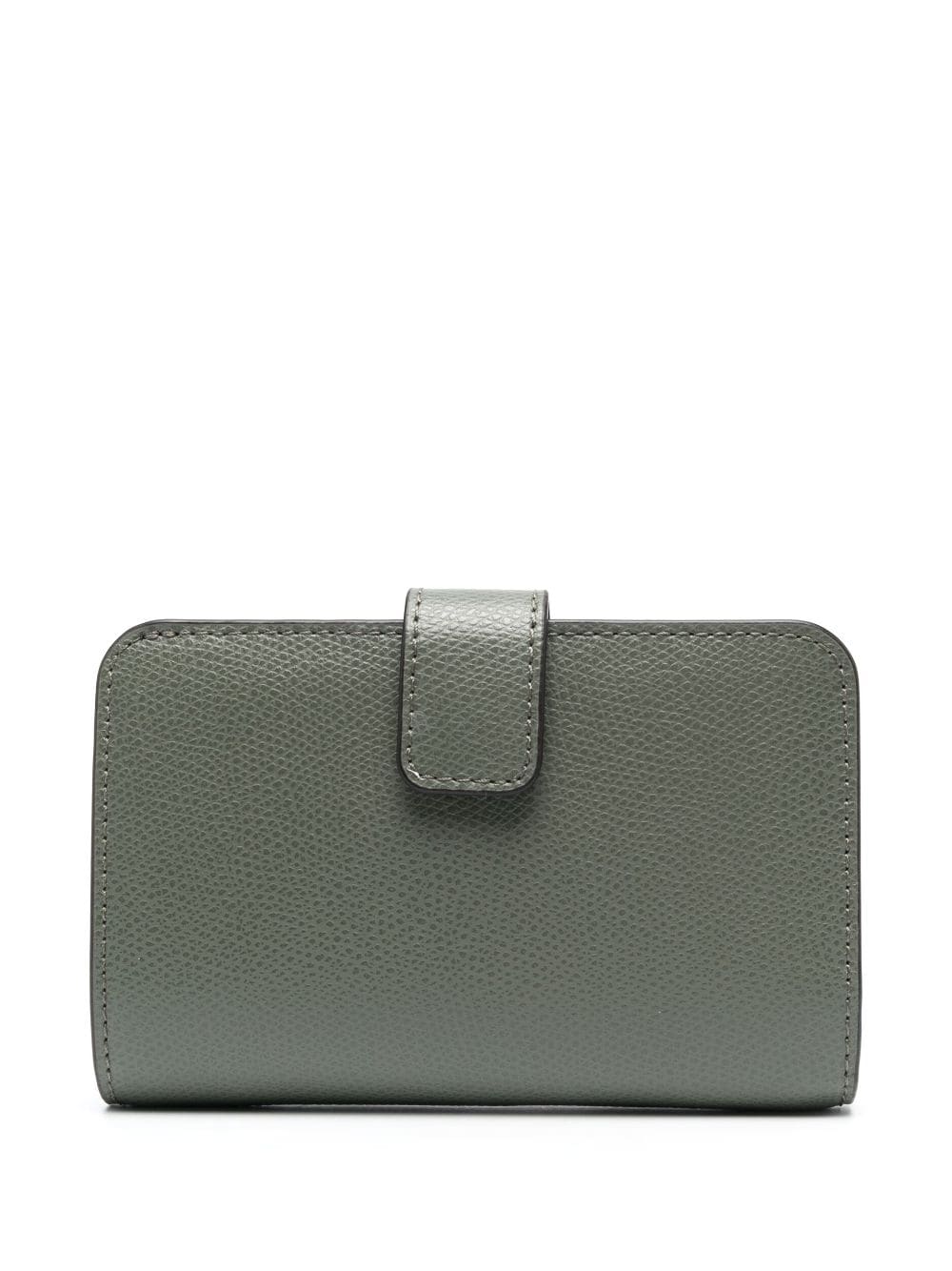 Furla logo-plaque leather wallet - Groen