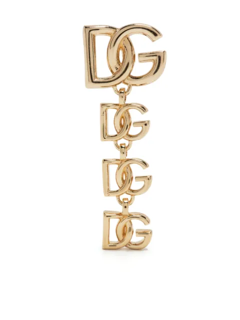 Dolce & Gabbana logo-plaque polished-finish earring
