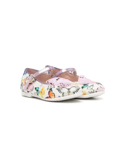 Sophia Webster Mini butterfly-print ballerina shoes