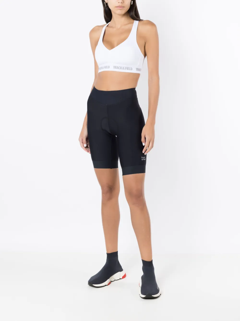 Track & Field Bermuda cintura alta com logo | Shorts | Image 2