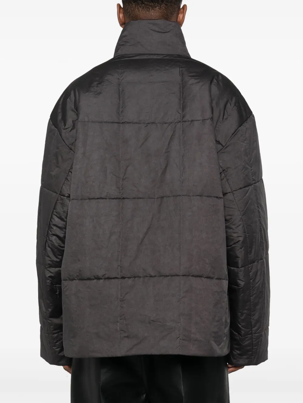 Shop Nanushka Milco Padded Quilted Bomber Jacket In Black