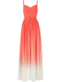 Elie Saab gradient silk gown - Red