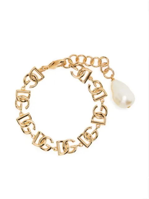 Dolce & Gabbana pulsera con acabado pulido y placa del logo