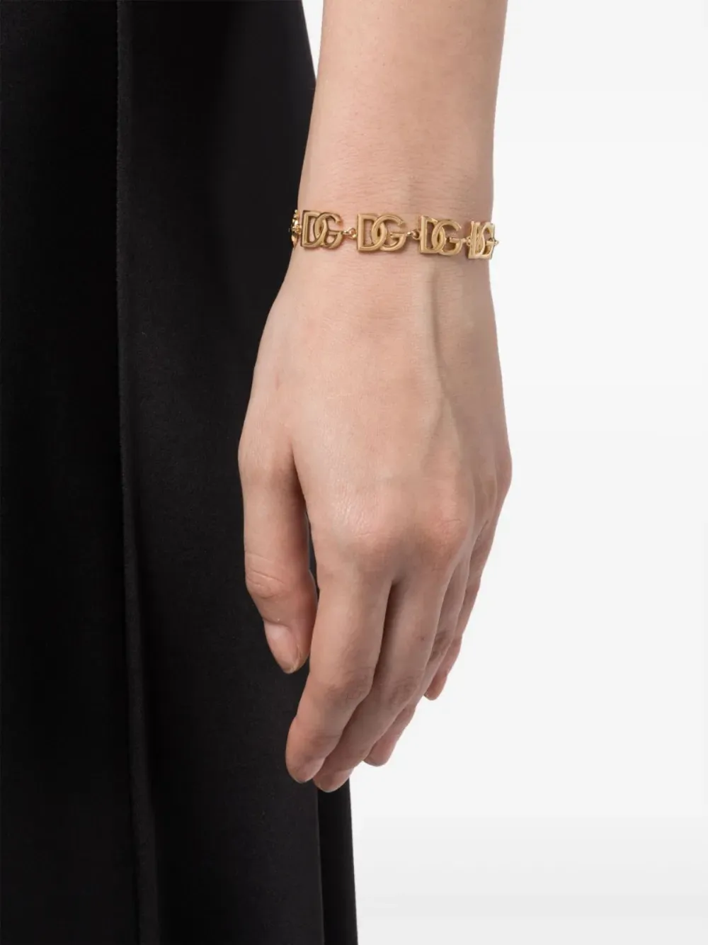 logo-plaque polished-finish bracelet