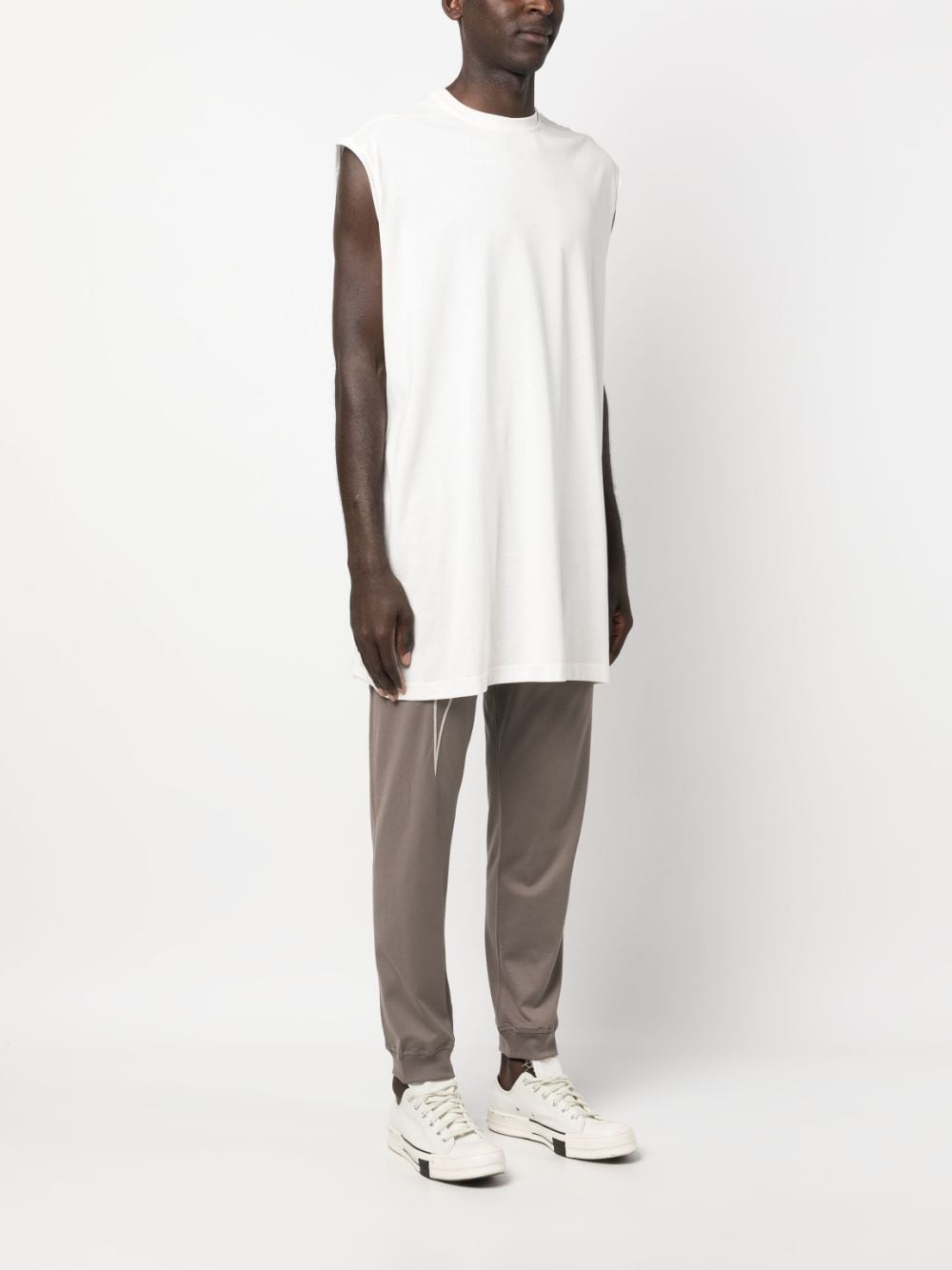 Shop Rick Owens X Champion Logo-embroidered Oversized Tank Top In White