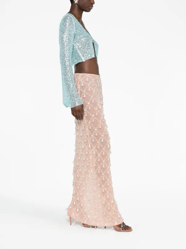 トップス CFCL GLITTER CROPPED SHIRT CARDIGAN CFCL GLITTER CROPPED SHIRT CARDIGAN