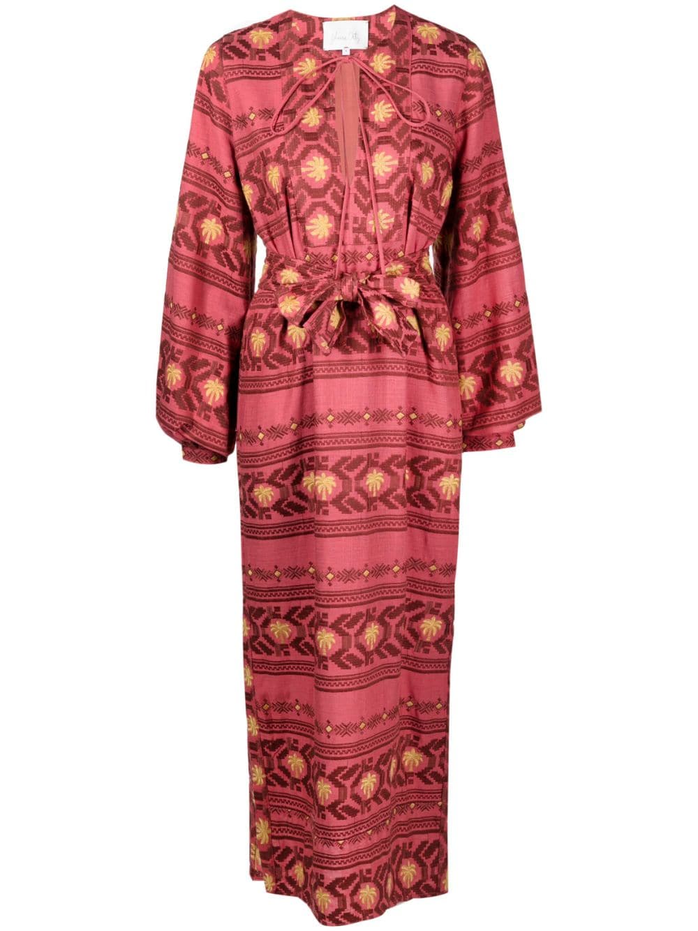 Shop Johanna Ortiz Sapa Inca Maxi Tunic Dress In Rosa