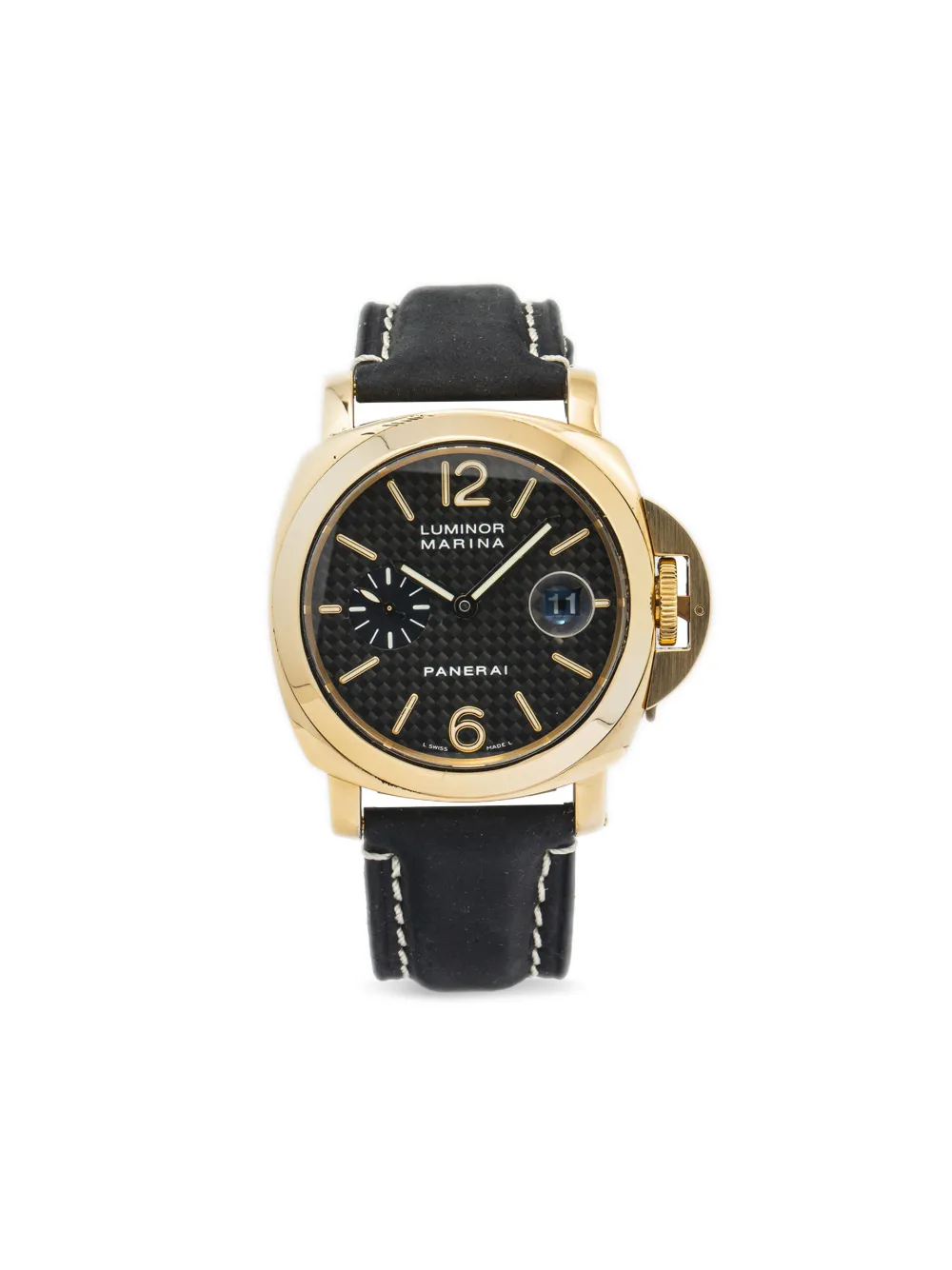 Pre-owned Panerai  Luminor Marina 44mm In Black