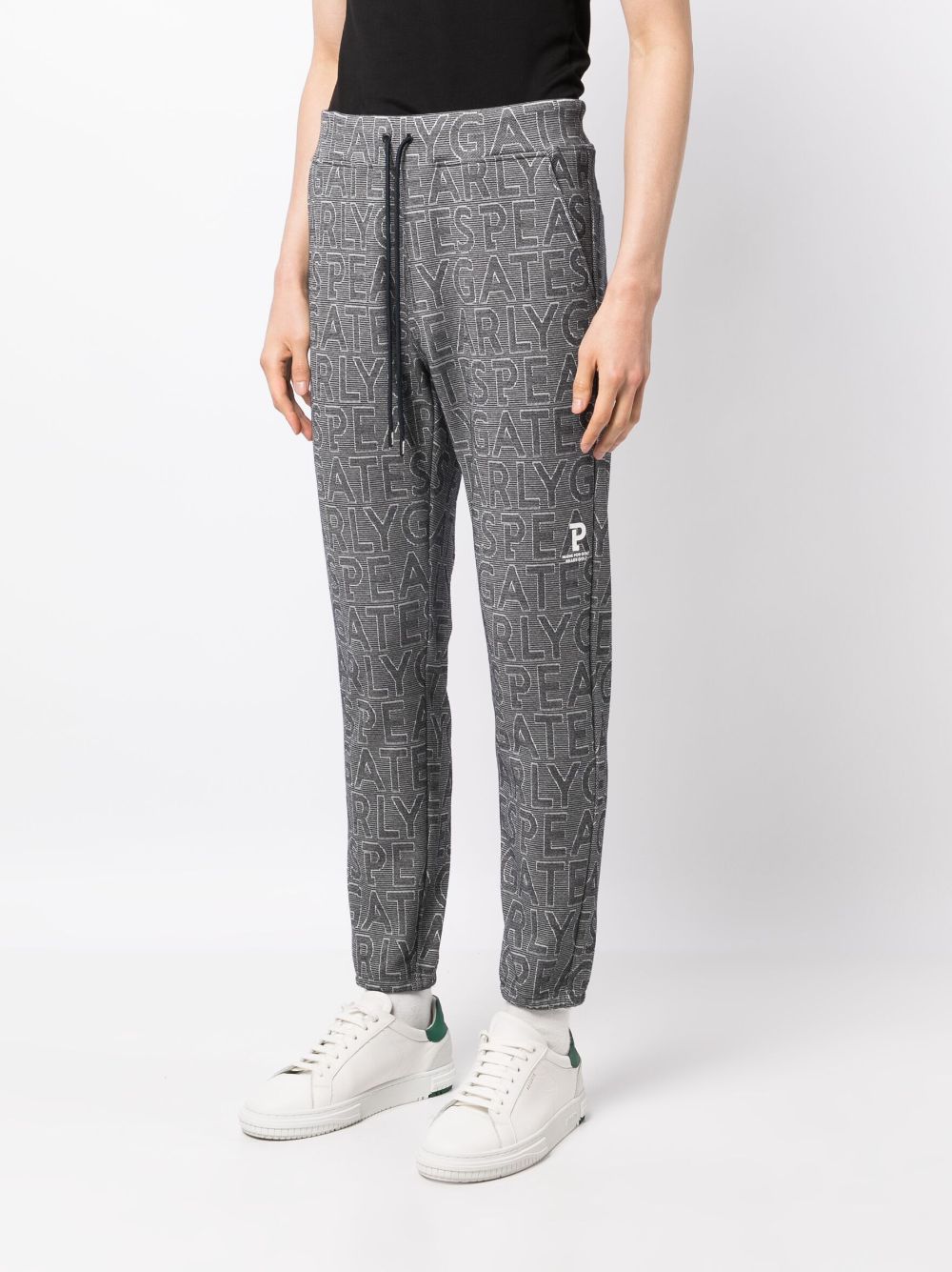 Shop Pearly Gates Logo-print Drawstring Track Pants In Blue