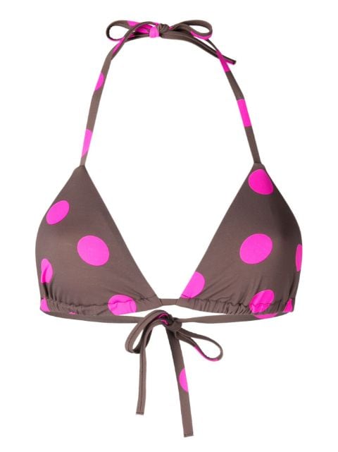 dot-print bikini top