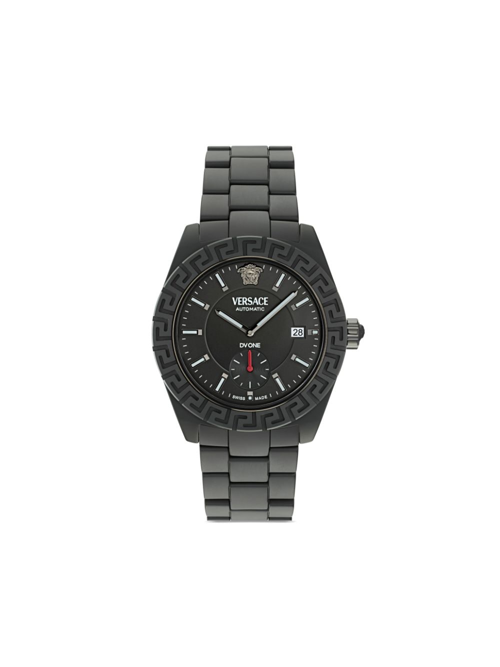 Shop Versace Dv One Automatic 43mm In Black
