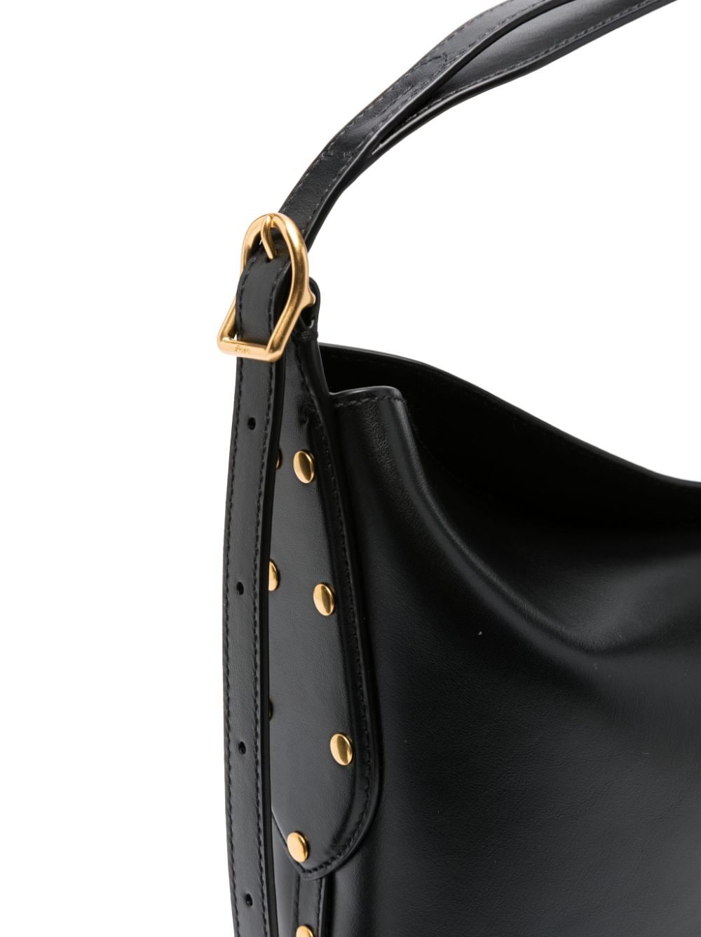 Shop Polo Ralph Lauren Bellport Leather Bucket Bag In Black