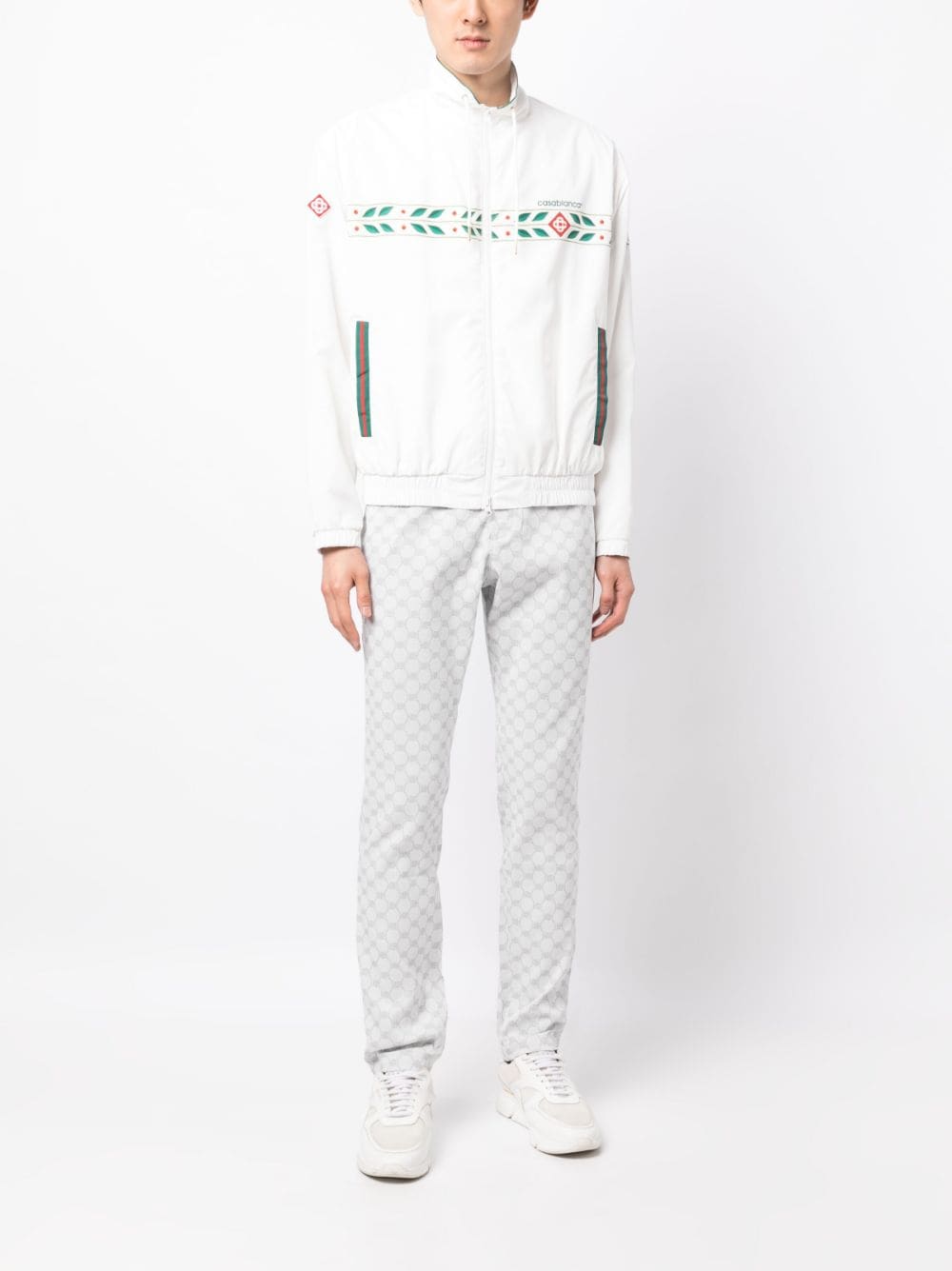 MASTER BUNNY EDITION logo-print straight-leg trousers - Wit