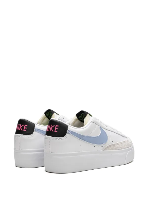 Nike blazer low leather sneaker in white best sale