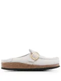 Birkenstock Buckley leather slides - White